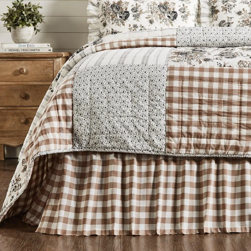 Bed skirts with a modern art - inspired printAnnie Buffalo Portabella Check Twin Bed Skirt 39x76x16 VHC Brands Bed skirts with a modern art - inspired printAnnie Buffalo Portabella Check Twin Bed Skirt 39x76x16 VHC Brands