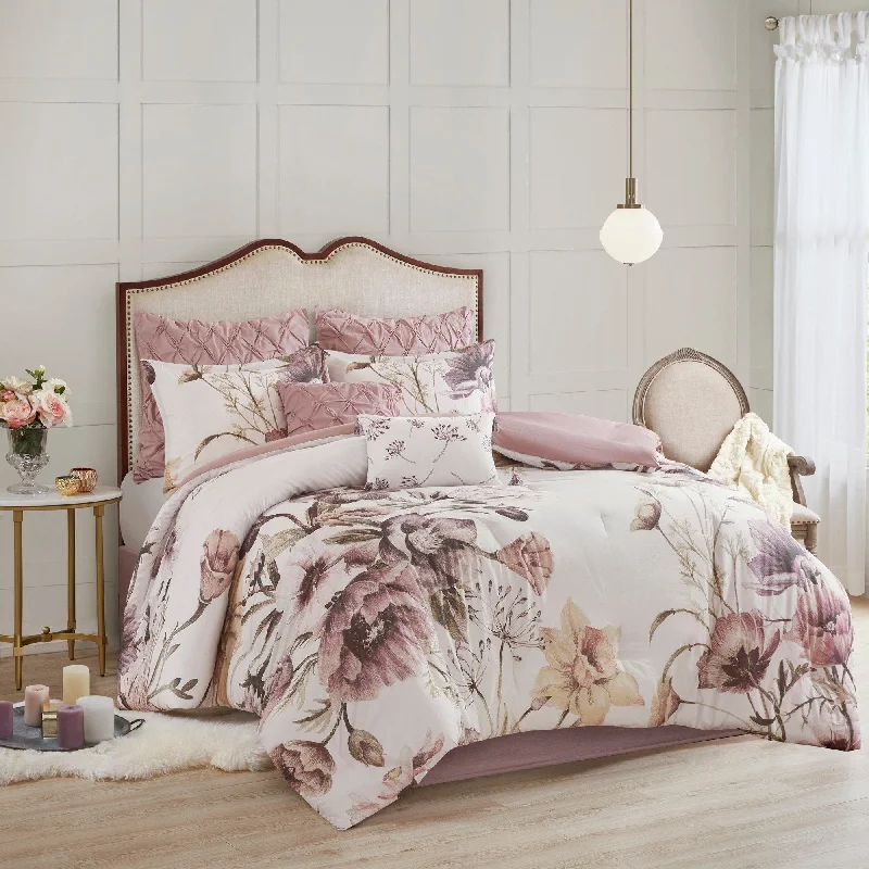 Bamboo - fiber - filled comforters with antibacterial and breathable qualitiesMadison Park Gisele 8 Piece Cotton Comforter Set Bamboo - fiber - filled comforters with antibacterial and breathable qualitiesMadison Park Gisele 8 Piece Cotton Comforter Set
