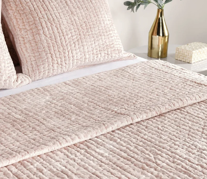 Bolster Pillows for Sofa DecorationVilla by Classic Home Bari Velvet Quilt