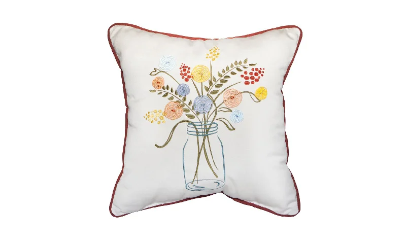 Orthopedic Pillows for Back Pain ReliefFlower Mason Jar Pillow