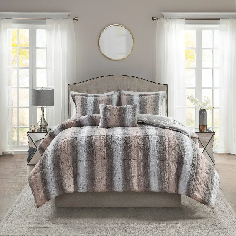 Silk - filled comforters for a luxurious and smooth touchMadison Park Marselle Faux Fur Comforter Set Silk - filled comforters for a luxurious and smooth touchMadison Park Marselle Faux Fur Comforter Set