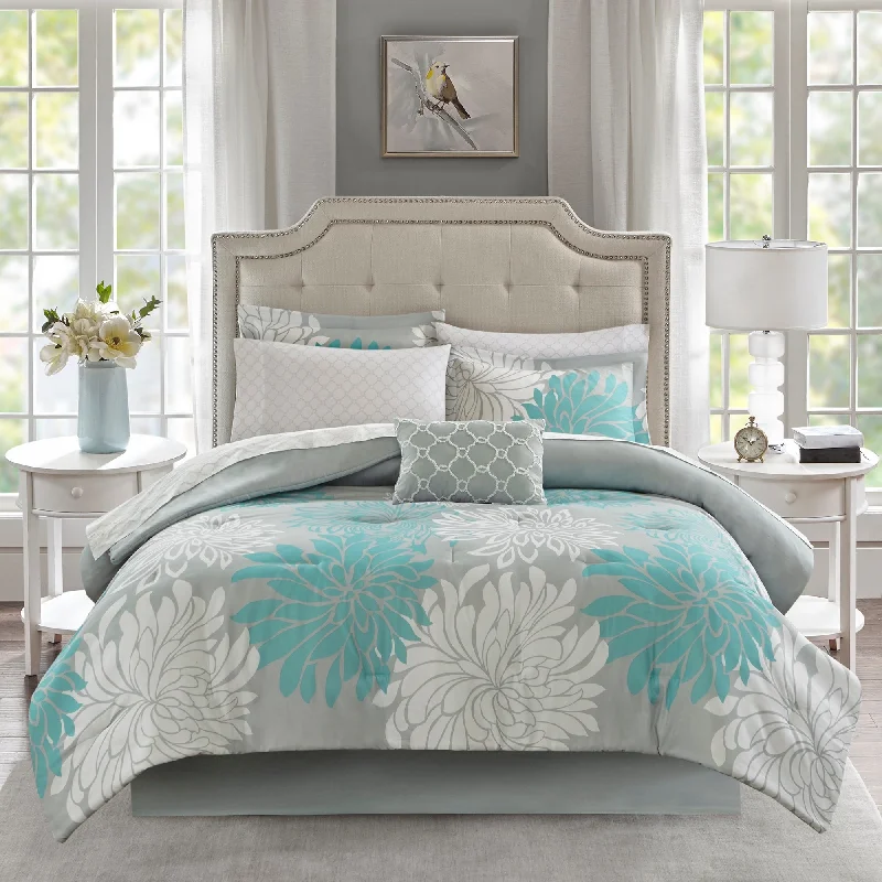 Silk - filled comforters for a luxurious and smooth touchMadison Park Essentials Caldwell Complete Comforter Set with Cotton Bed Sheets Silk - filled comforters for a luxurious and smooth touchMadison Park Essentials Caldwell Complete Comforter Set with Cotton Bed Sheets