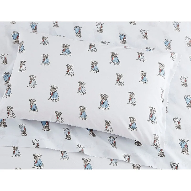 Moisture - Wicking Cotton Sheets for a Dry and Comfortable SleepPorch & Den Goff Pug Pattern Sheet Set Moisture - Wicking Cotton Sheets for a Dry and Comfortable SleepPorch & Den Goff Pug Pattern Sheet Set