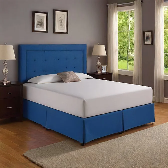 Bed skirts with a shabby - chic style32 Inch Drop Bed Skirt Royal Blue Egyptian Cotton 1000TC