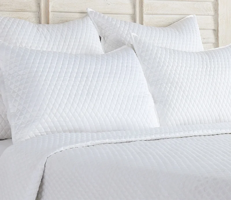 Hypoallergenic Pillows for Allergy SufferersVilla by Classic Home Diamond White Sateen Quilted Pillow Sham Hypoallergenic Pillows for Allergy SufferersVilla by Classic Home Diamond White Sateen Quilted Pillow Sham
