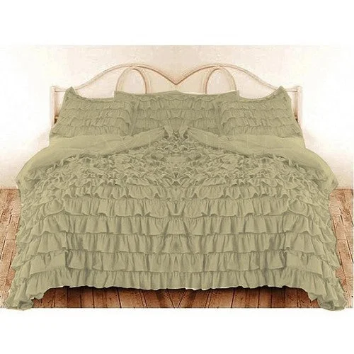 Button - closure duvet covers for a classic and secure fasteningTwin Beige Ruffle Duvet Cover Set Egyptian Cotton 1000 Thread Count Button - closure duvet covers for a classic and secure fasteningTwin Beige Ruffle Duvet Cover Set Egyptian Cotton 1000 Thread Count