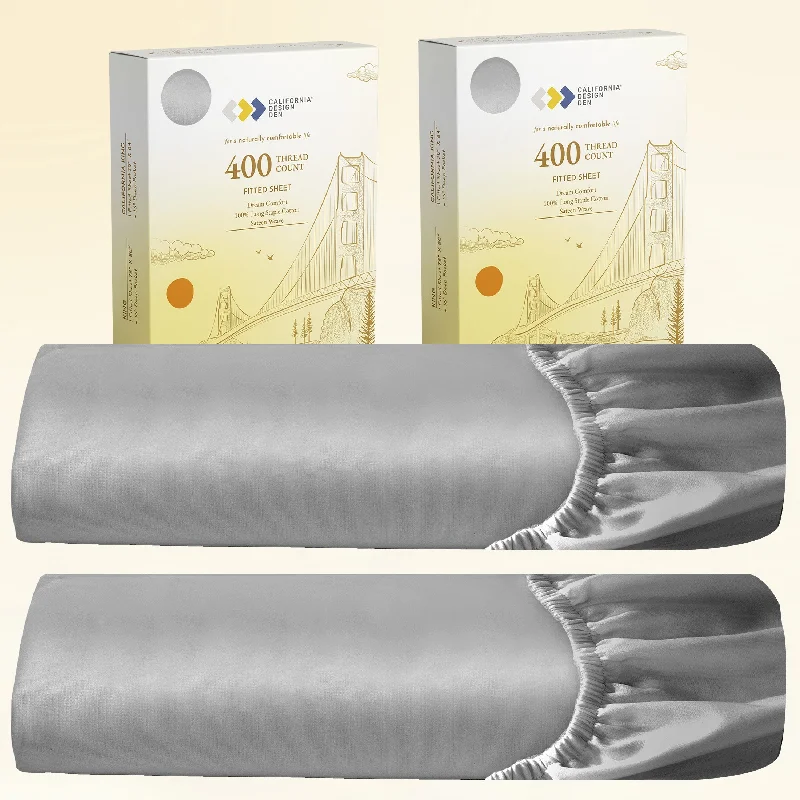 Organic Flannel Sheets for a Natural and Warm Sleep2-Pack Fitted Sheets Only - 400 Thread Count 100% Cotton Sateen - Dream Comfort Organic Flannel Sheets for a Natural and Warm Sleep2-Pack Fitted Sheets Only - 400 Thread Count 100% Cotton Sateen - Dream Comfort
