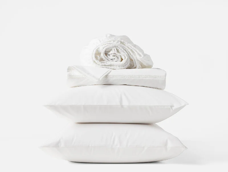 Thermal - Regulating Bamboo Sheets for All - Season ComfortLattice Organic Percale Sheet Set Thermal - Regulating Bamboo Sheets for All - Season ComfortLattice Organic Percale Sheet Set