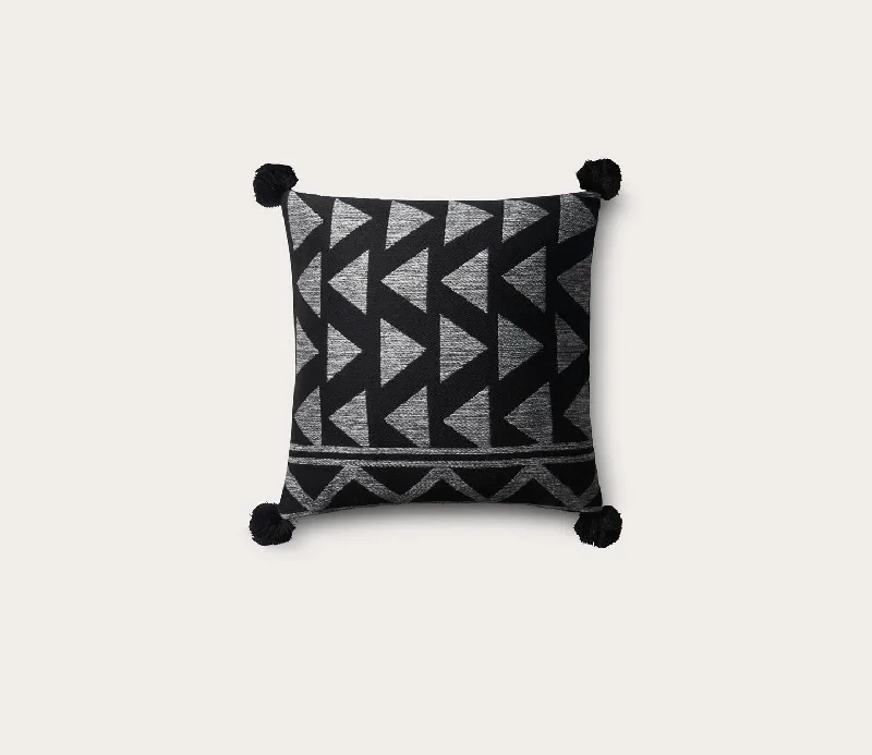 Plush Pillows for a Cozy BedLoloi Geometric Black Throw Pillow Set of 2