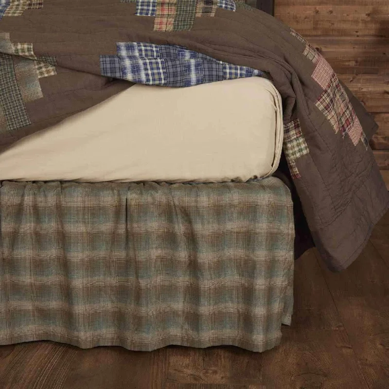 Linen bed skirts for a natural and rustic feelSeneca Bed Skirts Chocolate, Evergreen, Khaki VHC Brands Linen bed skirts for a natural and rustic feelSeneca Bed Skirts Chocolate, Evergreen, Khaki VHC Brands