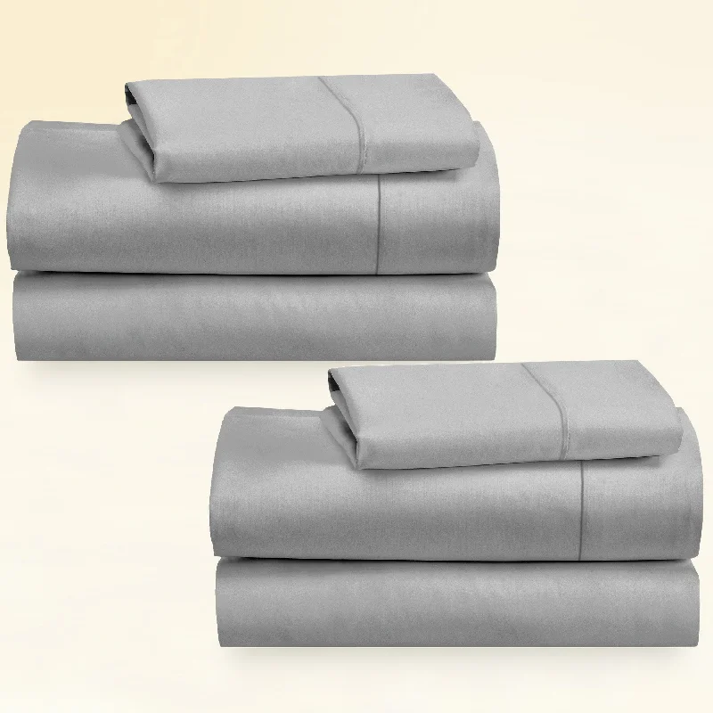 Twin - Size Sheet Sets with a Pillow Protector2-Pack Sheet Sets - 400 Thread Count 100% Cotton Sateen - Dream Comfort Twin - Size Sheet Sets with a Pillow Protector2-Pack Sheet Sets - 400 Thread Count 100% Cotton Sateen - Dream Comfort