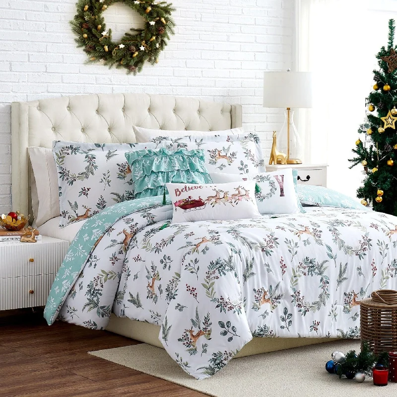 King - size comforters to fit large king - sized beds perfectlyHappy Holidays 6-Piece Comforter Bedding Set King - size comforters to fit large king - sized beds perfectlyHappy Holidays 6-Piece Comforter Bedding Set