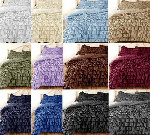 Light - blocking duvet covers for a better sleep during the dayLavender Color Ruffle Duvet Cover Set 1000-TC Egyptian Cotton - All Sizes Light - blocking duvet covers for a better sleep during the dayLavender Color Ruffle Duvet Cover Set 1000-TC Egyptian Cotton - All Sizes