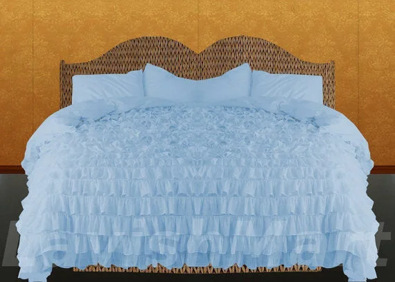 Hotel - quality duvet covers for a luxurious feel at homeTwin Blue Ruffle Duvet Cover Set Egyptian Cotton 1000 Thread Count Hotel - quality duvet covers for a luxurious feel at homeTwin Blue Ruffle Duvet Cover Set Egyptian Cotton 1000 Thread Count