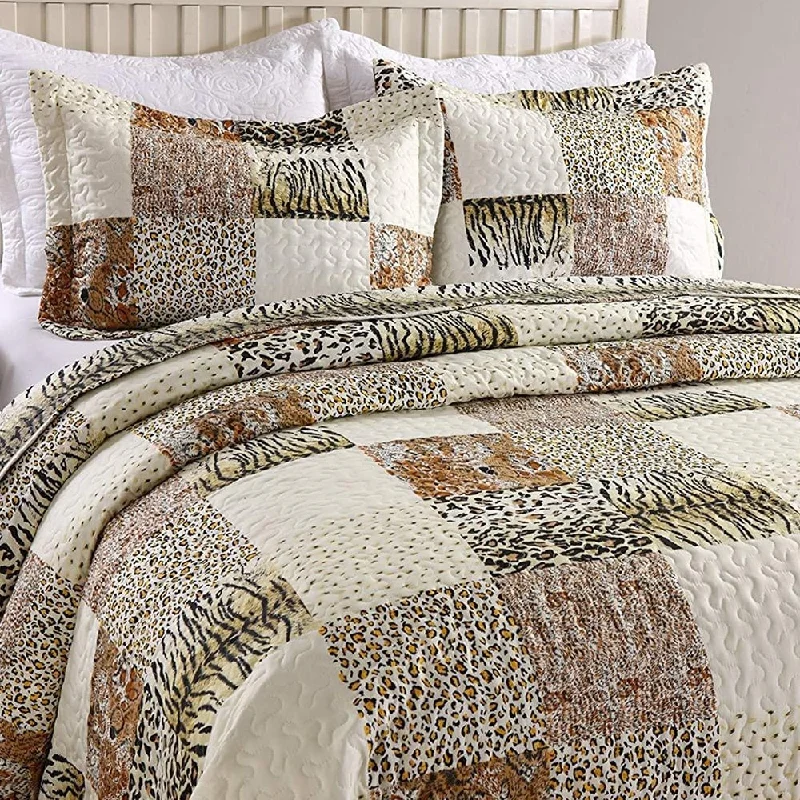 Bamboo fiber blankets with natural antibacterial propertiesQueen - size blankets for standard - sized beds3 Piece Quilted Bedspread Leopard Print Set Bedding Animal Print Queen Bamboo fiber blankets with natural antibacterial propertiesQueen - size blankets for standard - sized beds3 Piece Quilted Bedspread Leopard Print Set Bedding Animal Print Queen