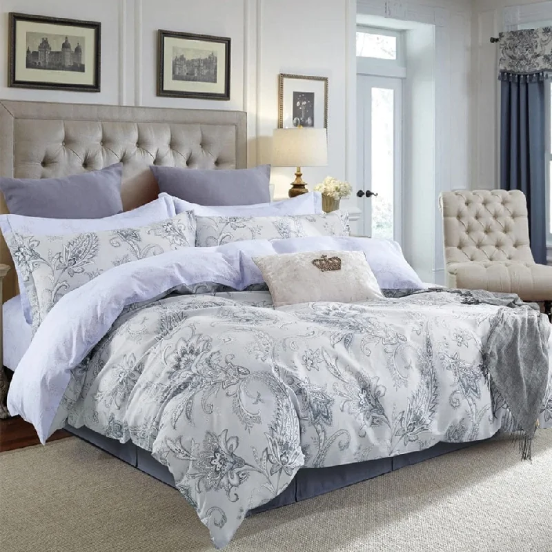 Linen blankets with a rustic and textured lookKing - size blankets to cover large beds comfortably3pc California King 100% Cotton Bedding Set Paisley Print Gray Linen blankets with a rustic and textured lookKing - size blankets to cover large beds comfortably3pc California King 100% Cotton Bedding Set Paisley Print Gray