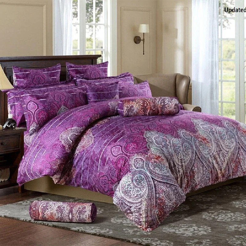Alpaca wool blankets for a hypoallergenic and warm optionSilk blankets with a smooth and elegant touch3pc California King Size Bedding Set Paisley Print Purple Alpaca wool blankets for a hypoallergenic and warm optionSilk blankets with a smooth and elegant touch3pc California King Size Bedding Set Paisley Print Purple