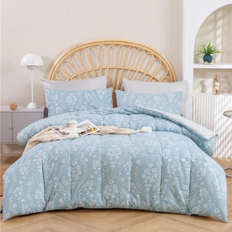 Mohair blankets with a unique sheen and softnessMicrofiber blankets that are durable and easy to care for3pcs King Size Floral Comforter Sets Reversible Blue Mohair blankets with a unique sheen and softnessMicrofiber blankets that are durable and easy to care for3pcs King Size Floral Comforter Sets Reversible Blue
