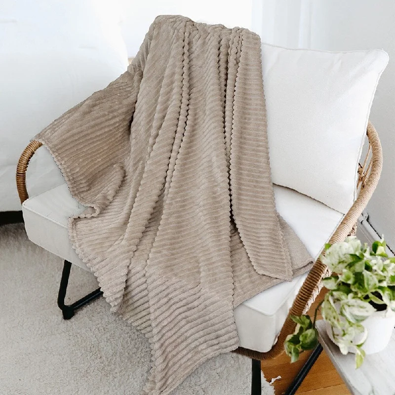 Bamboo fiber blankets with natural antibacterial propertiesSynthetic fiber blend blankets for a budget - friendly choice50" x 60" Throw Stripe Flannel Fleece Blanket Taupe Bamboo fiber blankets with natural antibacterial propertiesSynthetic fiber blend blankets for a budget - friendly choice50" x 60" Throw Stripe Flannel Fleece Blanket Taupe