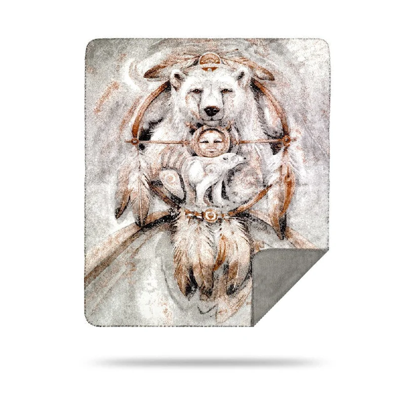 Linen blankets with a rustic and textured lookMicrofiber blankets that are durable and easy to care forDenali Spirit Bear/Sterling Blanket - 60x70 Linen blankets with a rustic and textured lookMicrofiber blankets that are durable and easy to care forDenali Spirit Bear/Sterling Blanket - 60x70