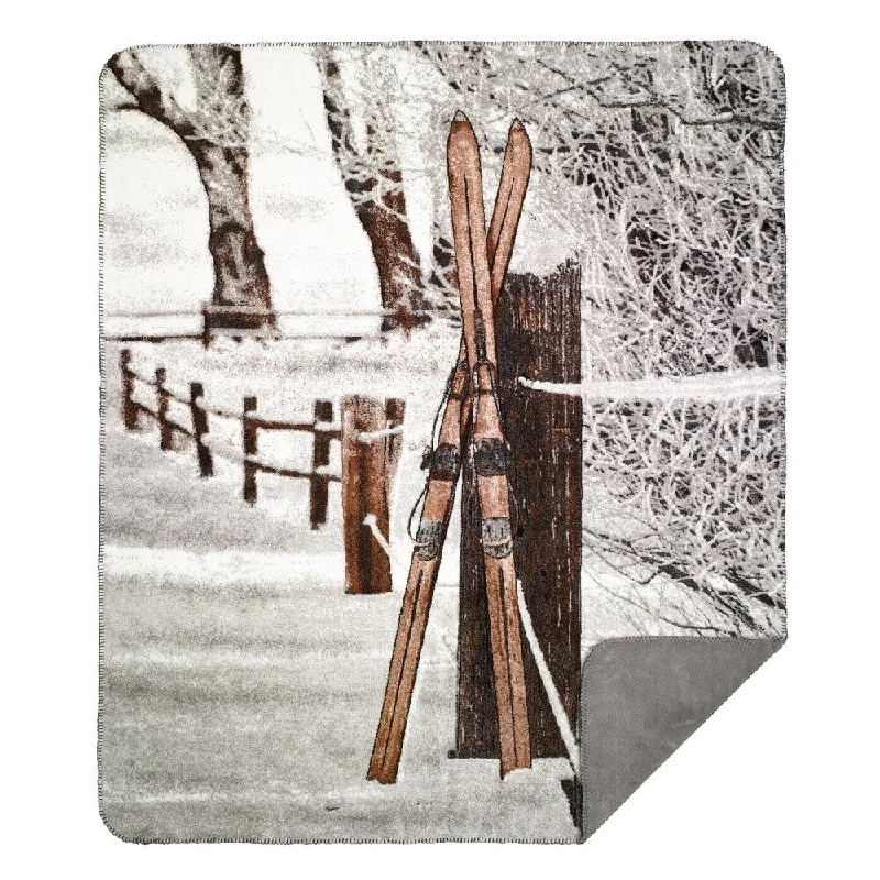 Fleece blankets for a cozy and plush textureSilk blankets with a smooth and elegant touchDenali Vintage Skis/ Sterling Blanket - 60x70 Fleece blankets for a cozy and plush textureSilk blankets with a smooth and elegant touchDenali Vintage Skis/ Sterling Blanket - 60x70