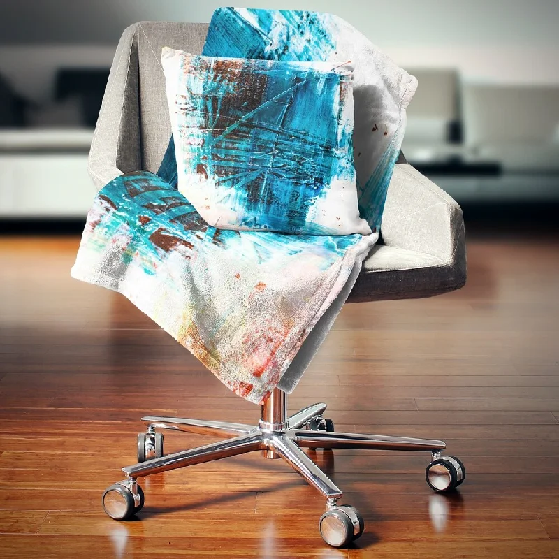 Silk blankets with a smooth and elegant touchAlpaca wool blankets for a hypoallergenic and warm optionDesignart 'Abstract Blue Structure Art' Abstract Throw Blanket Silk blankets with a smooth and elegant touchAlpaca wool blankets for a hypoallergenic and warm optionDesignart 'Abstract Blue Structure Art' Abstract Throw Blanket