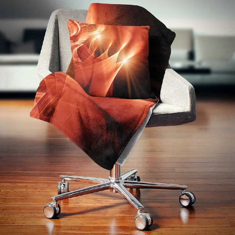 Rayon from bamboo blankets for a silky and breathable feelKing - size blankets to cover large beds comfortablyDesignart 'Abstract Warm Brown Fractal Design' Contemporary Abstract Throw Blanket Rayon from bamboo blankets for a silky and breathable feelKing - size blankets to cover large beds comfortablyDesignart 'Abstract Warm Brown Fractal Design' Contemporary Abstract Throw Blanket