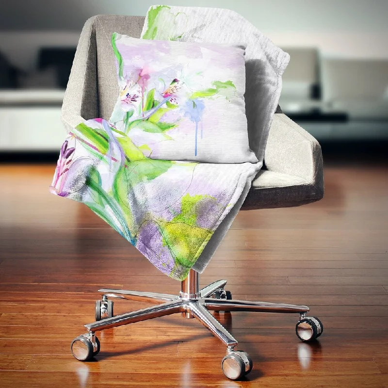 Cotton blankets for breathability and a lightweight feelMohair blankets with a unique sheen and softnessDesignart 'Beautiful Floral Sketch Watercolor' Floral Throw Blanket Cotton blankets for breathability and a lightweight feelMohair blankets with a unique sheen and softnessDesignart 'Beautiful Floral Sketch Watercolor' Floral Throw Blanket
