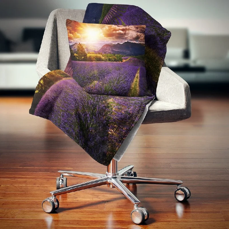 Alpaca wool blankets for a hypoallergenic and warm optionMohair blankets with a unique sheen and softnessDesignart 'Beautiful Sunset over Lavender Field' Floral Throw Blanket Alpaca wool blankets for a hypoallergenic and warm optionMohair blankets with a unique sheen and softnessDesignart 'Beautiful Sunset over Lavender Field' Floral Throw Blanket