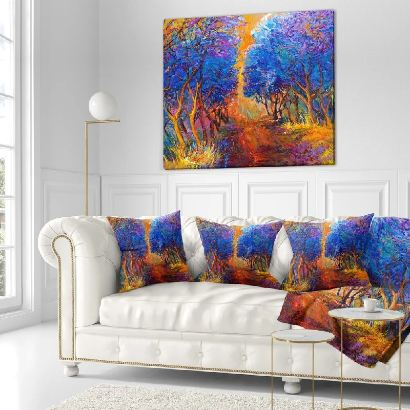 King - size blankets to cover large beds comfortablyBamboo fiber blankets with natural antibacterial propertiesDesignart 'Blue Autumn Forest' Landscape Fleece Throw Blanket King - size blankets to cover large beds comfortablyBamboo fiber blankets with natural antibacterial propertiesDesignart 'Blue Autumn Forest' Landscape Fleece Throw Blanket