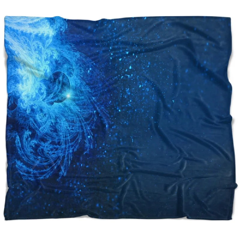 Fleece blankets for a cozy and plush textureSilk blankets with a smooth and elegant touchDesignart 'Blue Falling Snow' Abstract Throw Blanket Fleece blankets for a cozy and plush textureSilk blankets with a smooth and elegant touchDesignart 'Blue Falling Snow' Abstract Throw Blanket