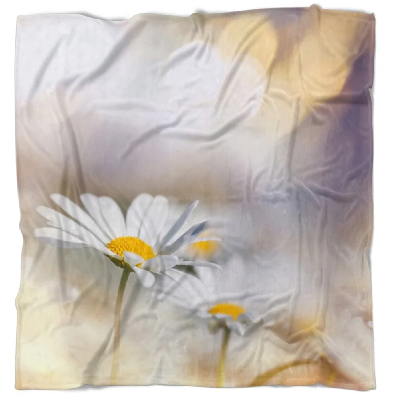 Linen blankets with a rustic and textured lookRayon from bamboo blankets for a silky and breathable feelDesignart 'Chamomiles on Blue Background' Floral Throw Blanket Linen blankets with a rustic and textured lookRayon from bamboo blankets for a silky and breathable feelDesignart 'Chamomiles on Blue Background' Floral Throw Blanket
