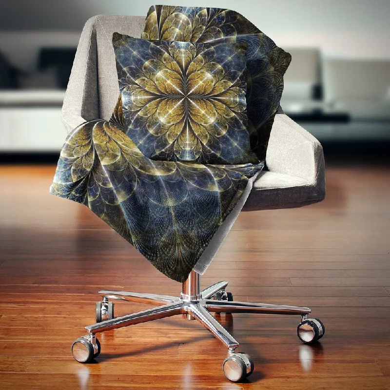 Silk blankets with a smooth and elegant touchCashmere blankets for ultimate softness and luxuryDesignart 'Digital Gold Fractal Flower Pattern' Abstract Throw Blanket Silk blankets with a smooth and elegant touchCashmere blankets for ultimate softness and luxuryDesignart 'Digital Gold Fractal Flower Pattern' Abstract Throw Blanket