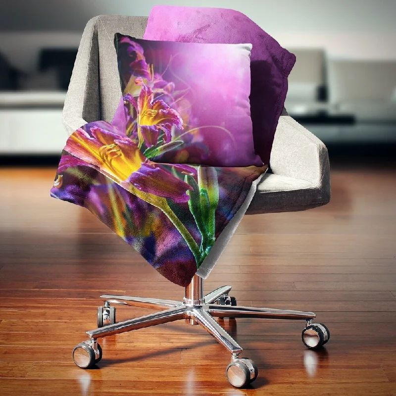 Cashmere blankets for ultimate softness and luxuryLinen blankets with a rustic and textured lookDesignart 'Flowers on Purple Background' Floral Throw Blanket Cashmere blankets for ultimate softness and luxuryLinen blankets with a rustic and textured lookDesignart 'Flowers on Purple Background' Floral Throw Blanket