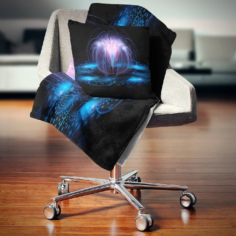 Silk blankets with a smooth and elegant touchRayon from bamboo blankets for a silky and breathable feelDesignart 'Fractal Blue Flowing Flower' Floral Throw Blanket Silk blankets with a smooth and elegant touchRayon from bamboo blankets for a silky and breathable feelDesignart 'Fractal Blue Flowing Flower' Floral Throw Blanket
