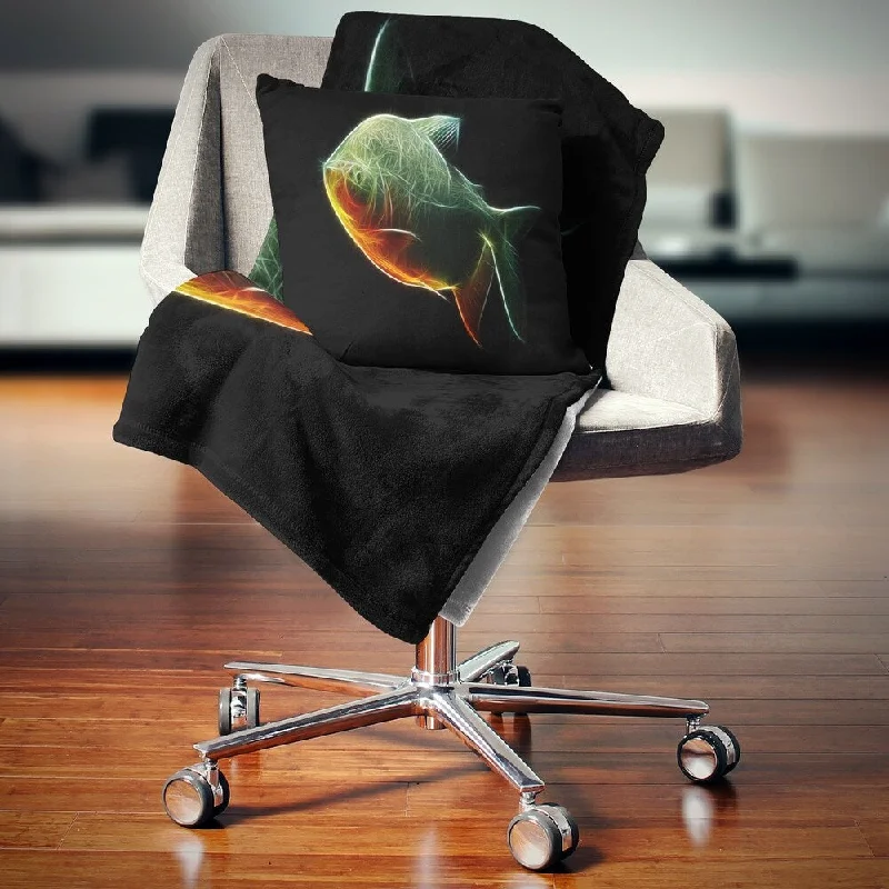 Linen blankets with a rustic and textured lookChenille blankets with a thick and fuzzy textureDesignart 'Fractal Pacu Fish on Black' Animal Throw Blanket Linen blankets with a rustic and textured lookChenille blankets with a thick and fuzzy textureDesignart 'Fractal Pacu Fish on Black' Animal Throw Blanket