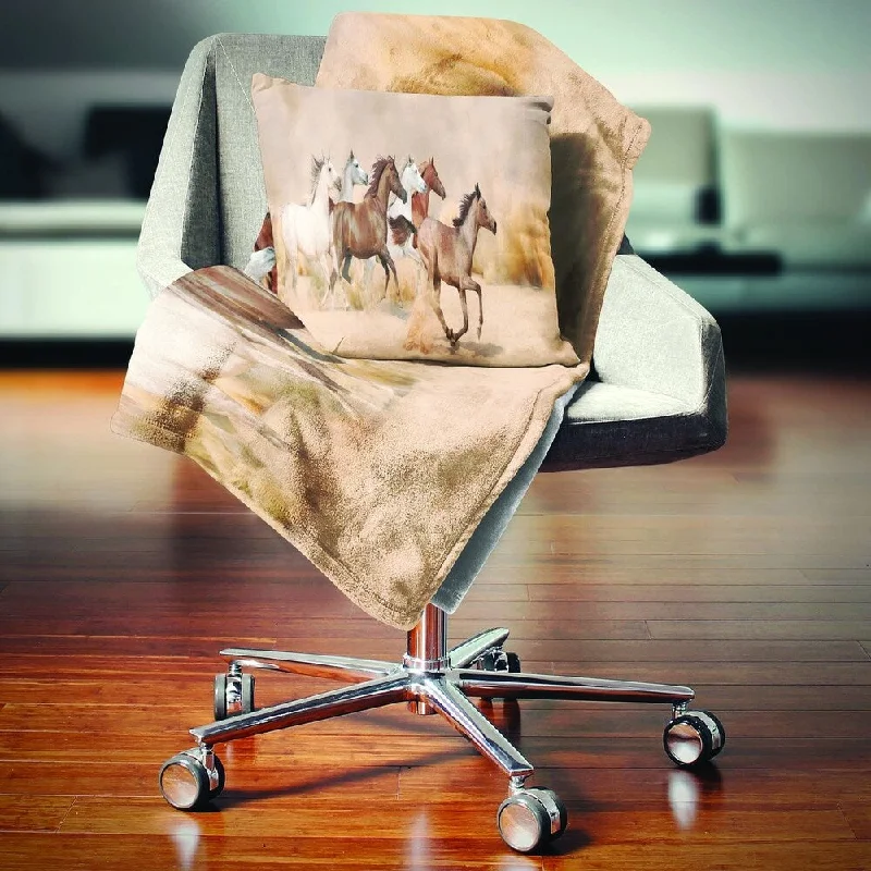 Chenille blankets with a thick and fuzzy textureAcrylic blankets for a soft and affordable alternativeDesignart 'Herd Gallops in Sand Storm' Photography Throw Blanket Chenille blankets with a thick and fuzzy textureAcrylic blankets for a soft and affordable alternativeDesignart 'Herd Gallops in Sand Storm' Photography Throw Blanket