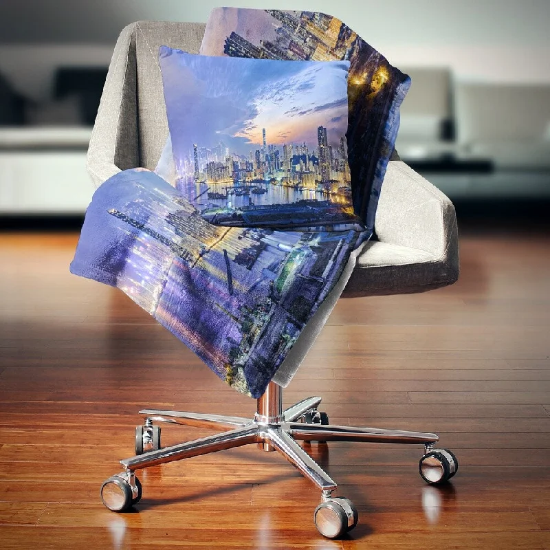Rayon from bamboo blankets for a silky and breathable feelSynthetic fiber blend blankets for a budget - friendly choiceDesignart 'Hong Kong City Sunset Panorama' Cityscape Throw Blanket Rayon from bamboo blankets for a silky and breathable feelSynthetic fiber blend blankets for a budget - friendly choiceDesignart 'Hong Kong City Sunset Panorama' Cityscape Throw Blanket