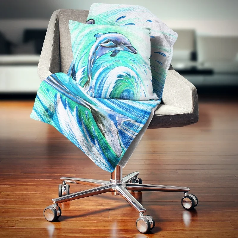 King - size blankets to cover large beds comfortablyKing - size blankets to cover large beds comfortablyDesignart 'Jumping Dolphin Watercolor' Animal Throw Blanket King - size blankets to cover large beds comfortablyKing - size blankets to cover large beds comfortablyDesignart 'Jumping Dolphin Watercolor' Animal Throw Blanket