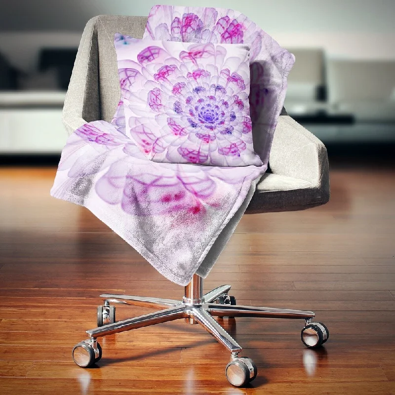Rayon from bamboo blankets for a silky and breathable feelCotton blankets for breathability and a lightweight feelDesignart 'Large Purple Fractal Flower Petals' Floral Throw Blanket Rayon from bamboo blankets for a silky and breathable feelCotton blankets for breathability and a lightweight feelDesignart 'Large Purple Fractal Flower Petals' Floral Throw Blanket