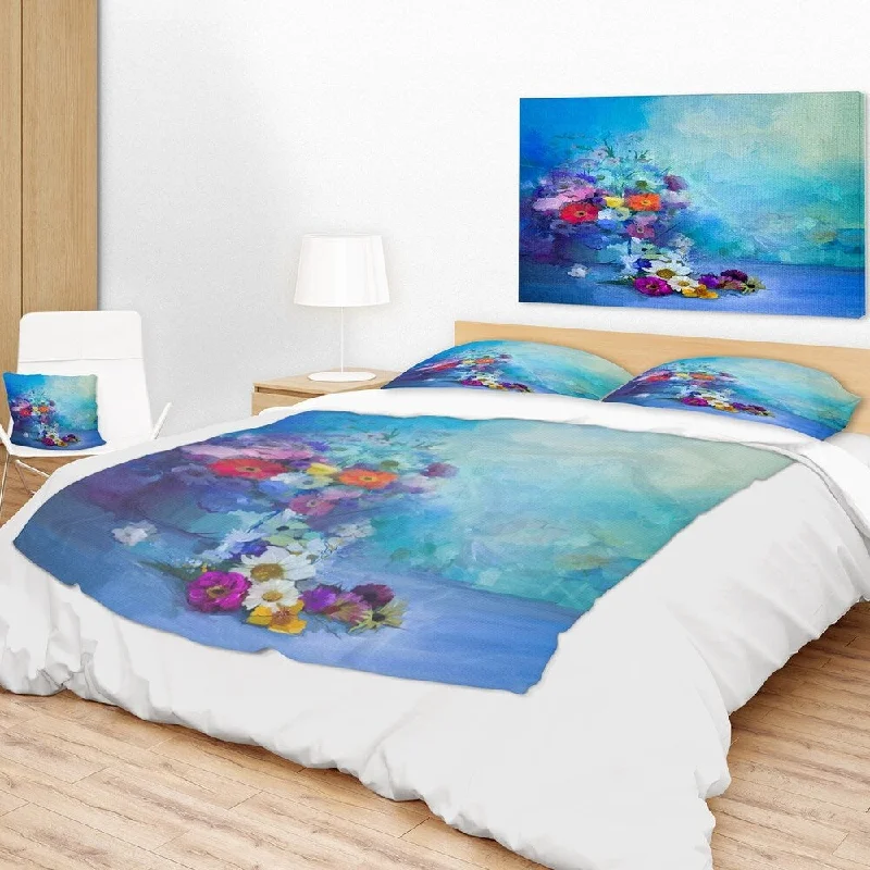 Rayon from bamboo blankets for a silky and breathable feelRecycled polyester blankets for an eco - conscious optionDesignart 'Little Flowers on Blue Background' Floral Throw Blanket Rayon from bamboo blankets for a silky and breathable feelRecycled polyester blankets for an eco - conscious optionDesignart 'Little Flowers on Blue Background' Floral Throw Blanket