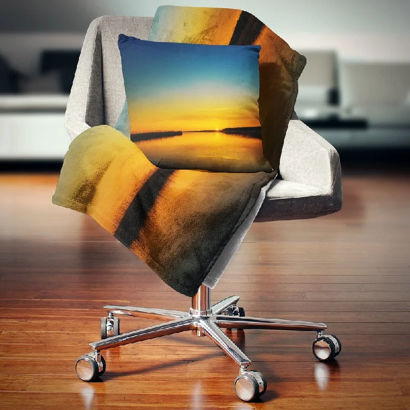 Synthetic fiber blend blankets for a budget - friendly choiceRayon from bamboo blankets for a silky and breathable feelDesignart 'Orange Sunset Over River' Skyline Photography Throw Blanket Synthetic fiber blend blankets for a budget - friendly choiceRayon from bamboo blankets for a silky and breathable feelDesignart 'Orange Sunset Over River' Skyline Photography Throw Blanket
