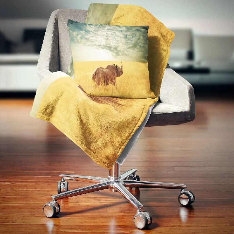 Rayon from bamboo blankets for a silky and breathable feelAcrylic blankets for a soft and affordable alternativeDesignart 'Rhino in Grassland under Cloudy Sky' African Throw Blanket Rayon from bamboo blankets for a silky and breathable feelAcrylic blankets for a soft and affordable alternativeDesignart 'Rhino in Grassland under Cloudy Sky' African Throw Blanket