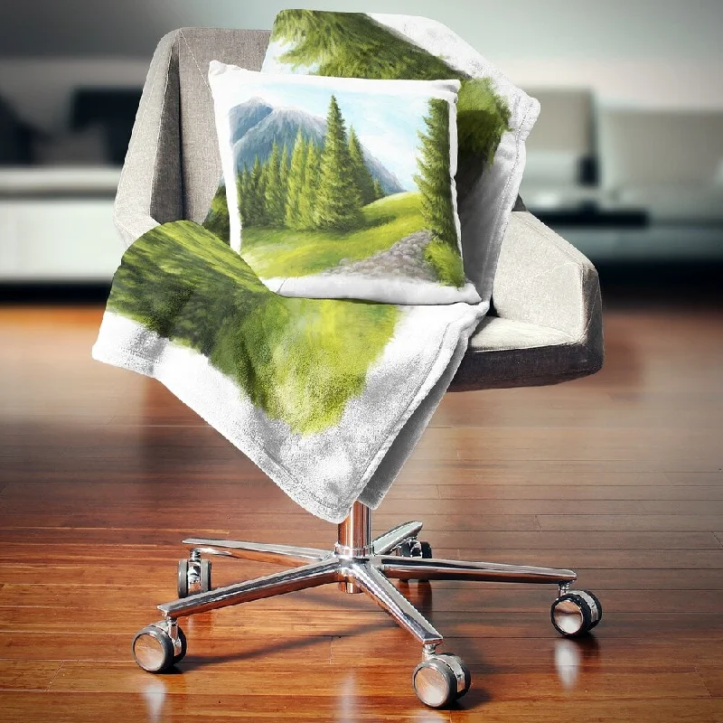 Synthetic fiber blend blankets for a budget - friendly choiceLinen blankets with a rustic and textured lookDesignart 'Road in Green Mountains' Landscape Fleece Throw Blanket Synthetic fiber blend blankets for a budget - friendly choiceLinen blankets with a rustic and textured lookDesignart 'Road in Green Mountains' Landscape Fleece Throw Blanket