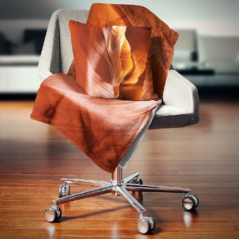 King - size blankets to cover large beds comfortablySynthetic fiber blend blankets for a budget - friendly choiceDesignart 'Sunshine in Antelope Canyon' Landscape Photo Throw Blanket King - size blankets to cover large beds comfortablySynthetic fiber blend blankets for a budget - friendly choiceDesignart 'Sunshine in Antelope Canyon' Landscape Photo Throw Blanket