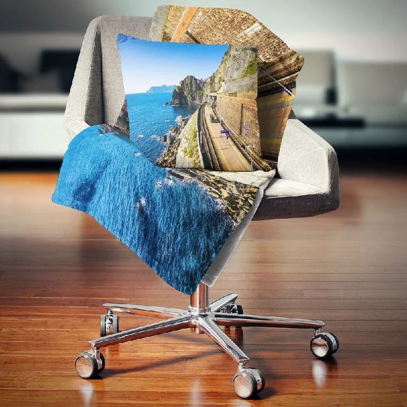 Microfiber blankets that are durable and easy to care forCotton blankets for breathability and a lightweight feelDesignart 'Train and Railroad Station in Manarola' Landscape Wall Throw Blanket Microfiber blankets that are durable and easy to care forCotton blankets for breathability and a lightweight feelDesignart 'Train and Railroad Station in Manarola' Landscape Wall Throw Blanket