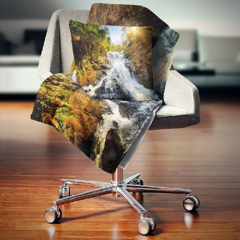 Wool blankets with natural warmth and insulationCotton blankets for breathability and a lightweight feelDesignart 'Waterfall through the Forest' Landscape Fleece Throw Blanket Wool blankets with natural warmth and insulationCotton blankets for breathability and a lightweight feelDesignart 'Waterfall through the Forest' Landscape Fleece Throw Blanket