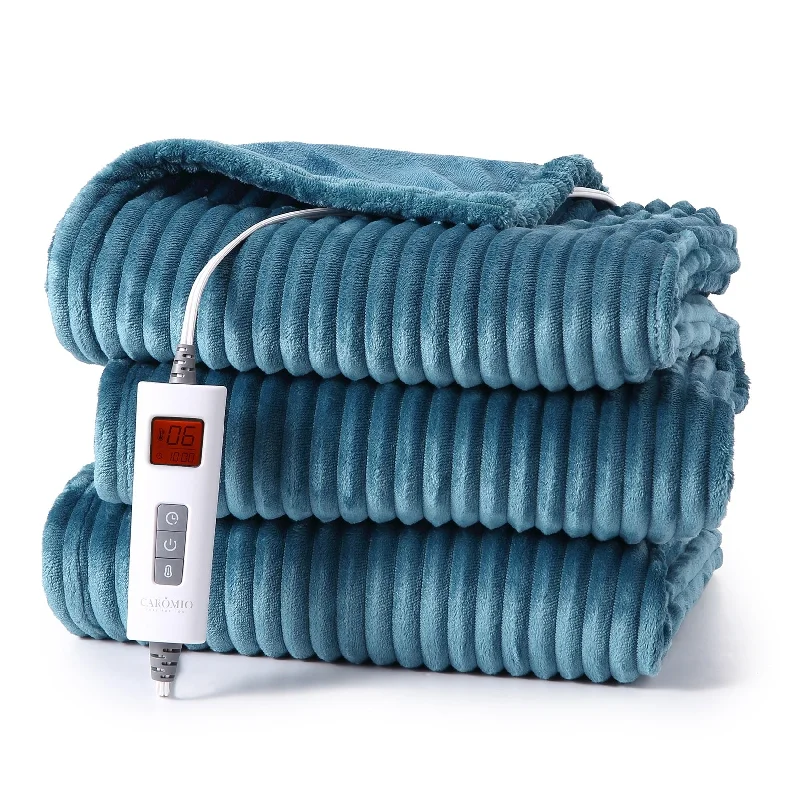 Synthetic fiber blend blankets for a budget - friendly choiceFleece blankets for a cozy and plush textureElectric Blanket Dual Control Soft Ribbed Flannel Synthetic fiber blend blankets for a budget - friendly choiceFleece blankets for a cozy and plush textureElectric Blanket Dual Control Soft Ribbed Flannel