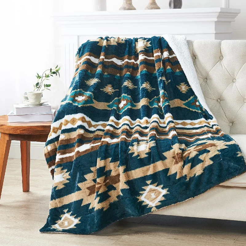 Mohair blankets with a unique sheen and softnessRayon from bamboo blankets for a silky and breathable feelFauxfur Southwest Throw with Sherpa Backing Mohair blankets with a unique sheen and softnessRayon from bamboo blankets for a silky and breathable feelFauxfur Southwest Throw with Sherpa Backing