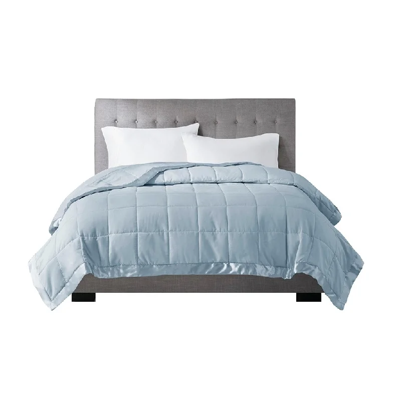 Synthetic fiber blend blankets for a budget - friendly choiceSilk blankets with a smooth and elegant touchGracie Mills Larry All-Season Down Alternative Blanket with Satin Trim Synthetic fiber blend blankets for a budget - friendly choiceSilk blankets with a smooth and elegant touchGracie Mills Larry All-Season Down Alternative Blanket with Satin Trim
